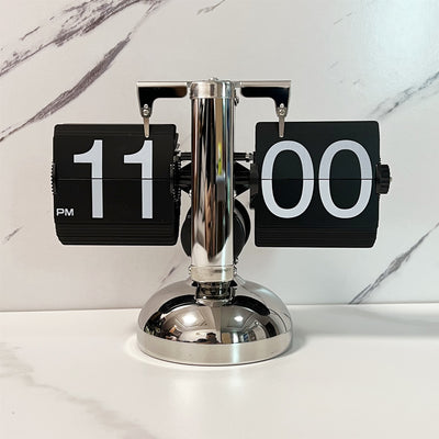 Retro Mechanical Solid Wood Automatic Flip Clock,Make every moment more tasteful