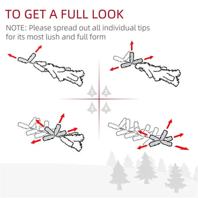 6ft Christmas Tree,Equipped with 250 built-in LED lights