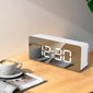 LED Digital Mirror Desktop Creativity Makeup Mirror Alarm Clock，Stylish and unique, making your room stand out