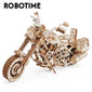 420 Piece Wooden Cruiser Motorcycle Model，Handmade DIY – The Perfect Gift for Him