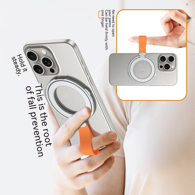 Magnetic Fastened Ring Bracket Creative Silicone Lanyard Type