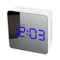 LED Digital Mirror Desktop Creativity Makeup Mirror Alarm Clock，Stylish and unique, making your room stand out