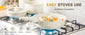 21 Piece Pots and Pans Set Non-Stick, Astercook Ceramic Cookware Set with Sensor Handles, Detachable design，Milky white