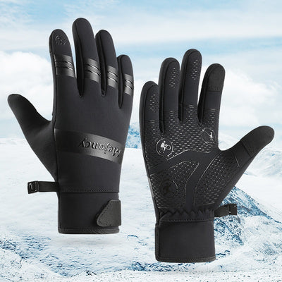 Men's And Women's Fashion Outdoor Waterproof Windproof Touch Screen Riding Cold-proof Gloves，Warm, comfortable, waterproof, and touchscreen-friendly