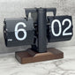 Retro Mechanical Solid Wood Automatic Flip Clock，Make every moment more tasteful