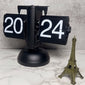 Retro Mechanical Solid Wood Automatic Flip Clock，Make every moment more tasteful